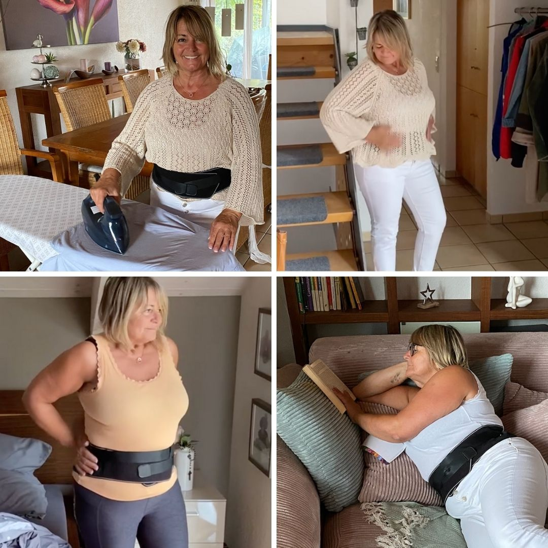 NoruCare Lumbaris Pro – Stabiler Rückenstützgürtel zur Linderung von Schmerzen im unteren Rücken & Stabilisierung der Lendenwirbelsäule